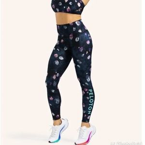 NWT ($82) WITH x Peloton Reversible High Waist Navy Asteroid Leggings Sz Small